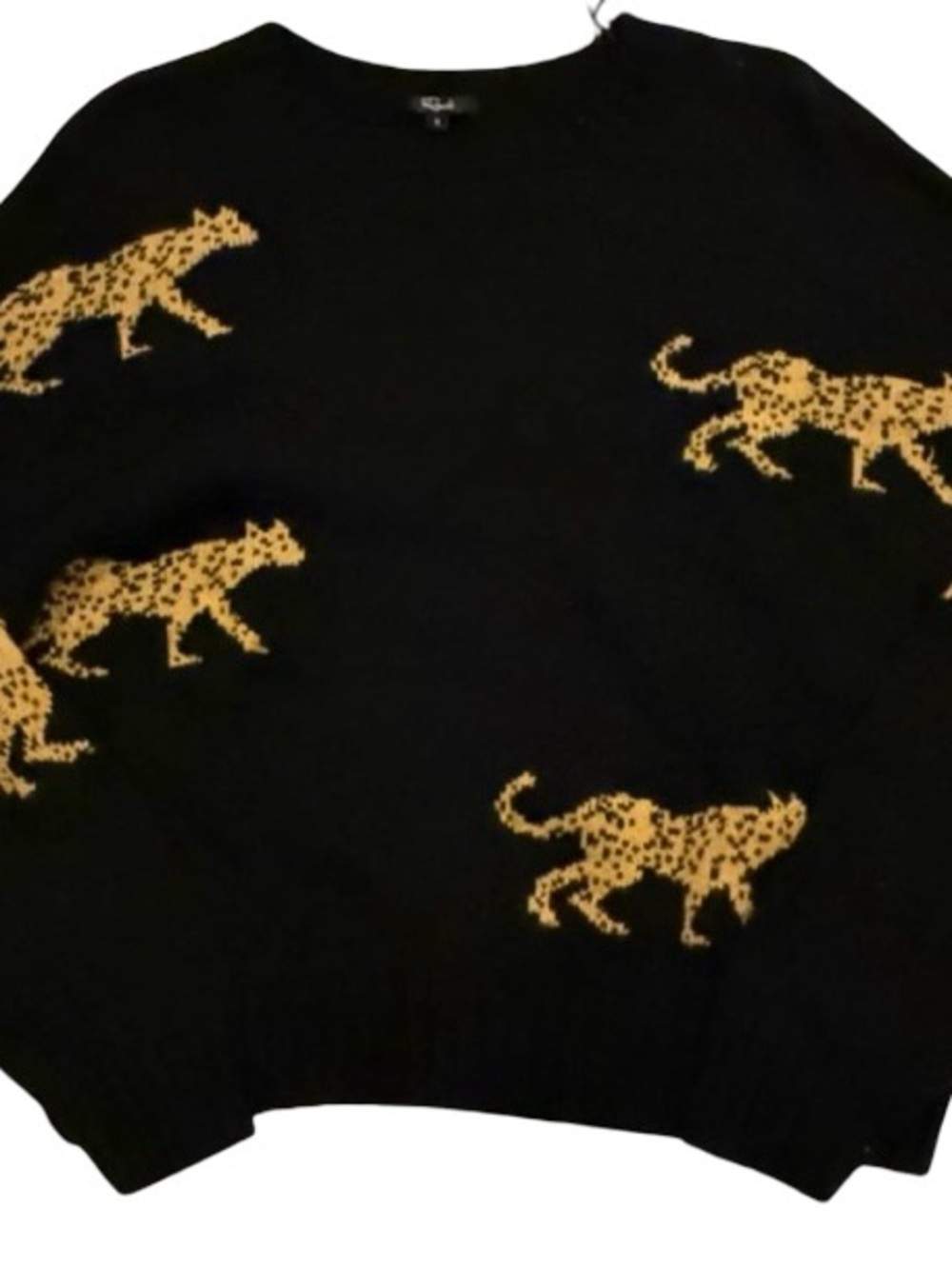 Rails Perci Sweater in Black Jungle Cat Print | Size Small - Picture 5 of 14